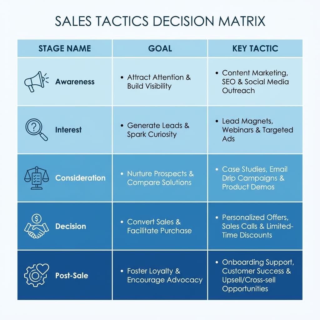 Sales Tactics Decision Matrix